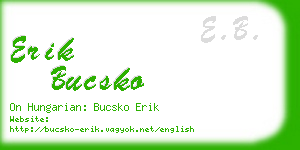 erik bucsko business card